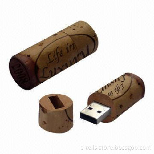 Cork stopper USB flash drive with laser logo